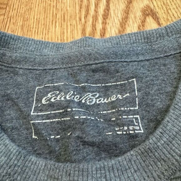 Eddie Bauer Men's Knit Aztec Pullover Sweater Gray Size Large - Picture 9 of 9